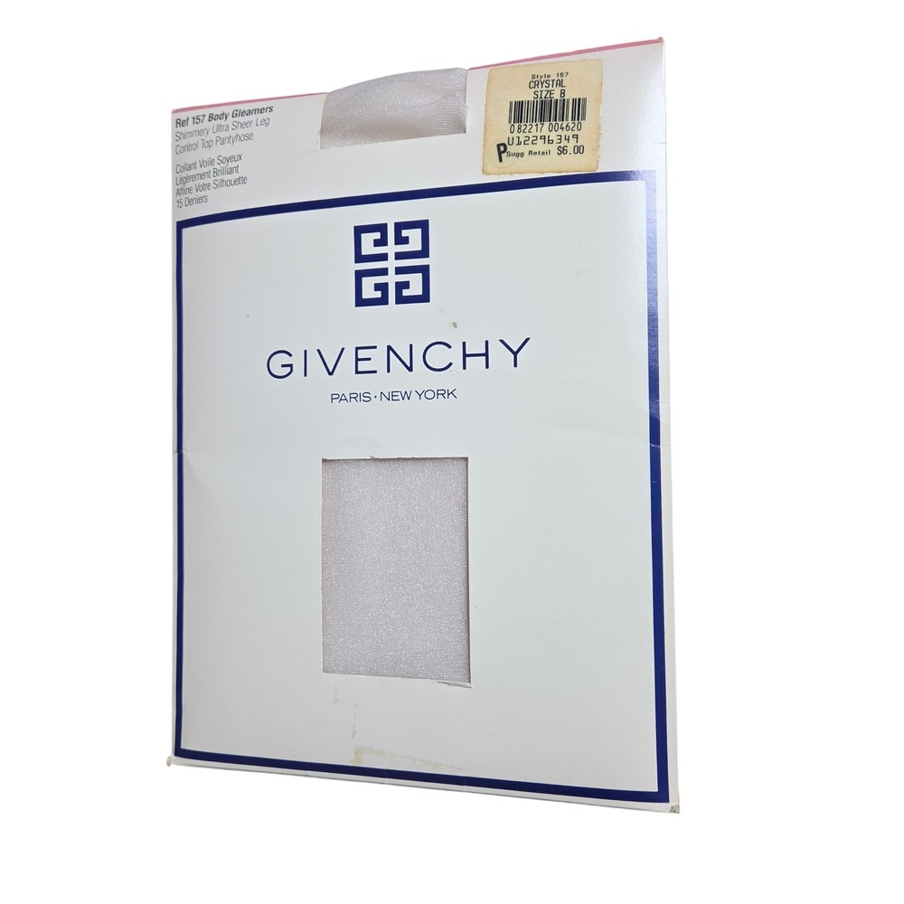 Vintage Givenchy 157 Body Gleamers Shimmery Ultra Sheer Pantyhose Crystal B NWT